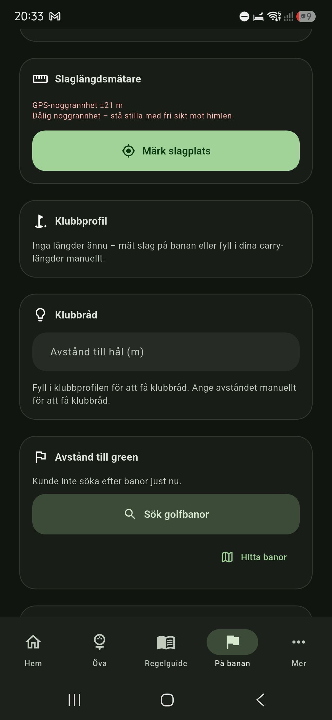 GolfKlar – slaglängdsmätare